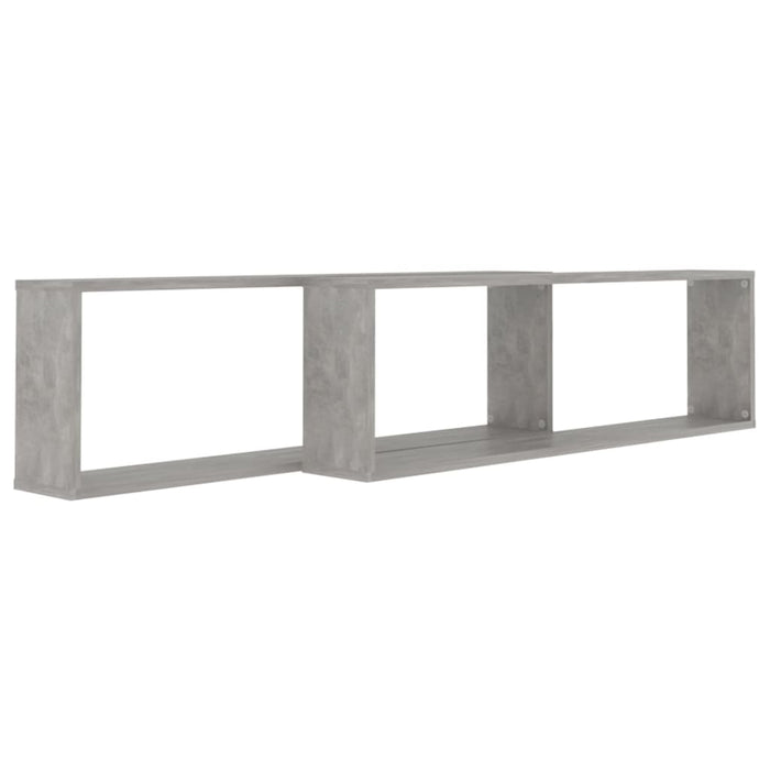 Mensole a Cubo 2 pz Grigio Cemento 100x15x30 cm in Truciolato cod mxl 51865
