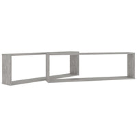 Mensole a Cubo 2 pz Grigio Cemento 100x15x30 cm in Truciolato cod mxl 51865