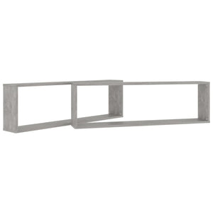 Mensole a Cubo 2 pz Grigio Cemento 100x15x30 cm in Truciolato cod mxl 51865