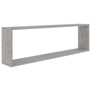 Mensole Parete Cubo 4pz Grigio Cemento 100x15x30 cm Multistrato 807092