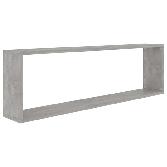 Mensole Parete Cubo 4pz Grigio Cemento 100x15x30 cm Multistrato 807092