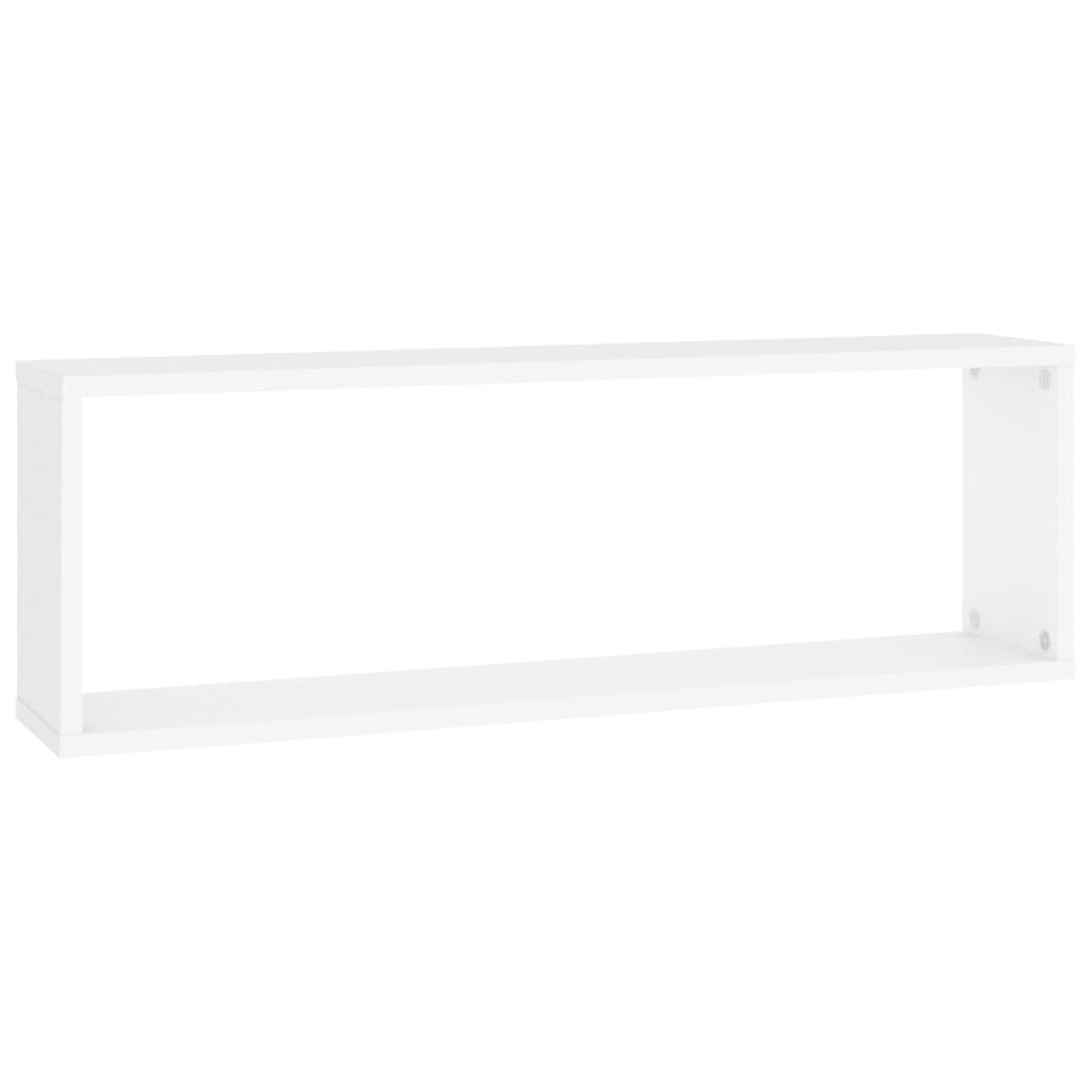 Mensole Parete a Cubo 4pz Bianco 80x15x26,5cm Legno Multistrato 807107