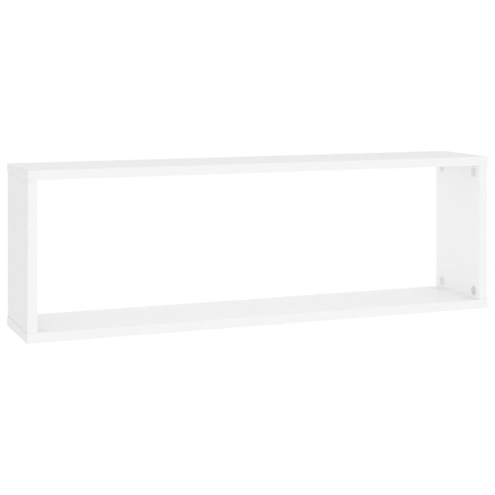 Mensole Parete a Cubo 4pz Bianco 80x15x26,5cm Legno Multistrato 807107