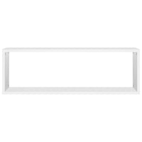 Mensole Parete a Cubo 4pz Bianco 80x15x26,5cm Legno Multistrato 807107