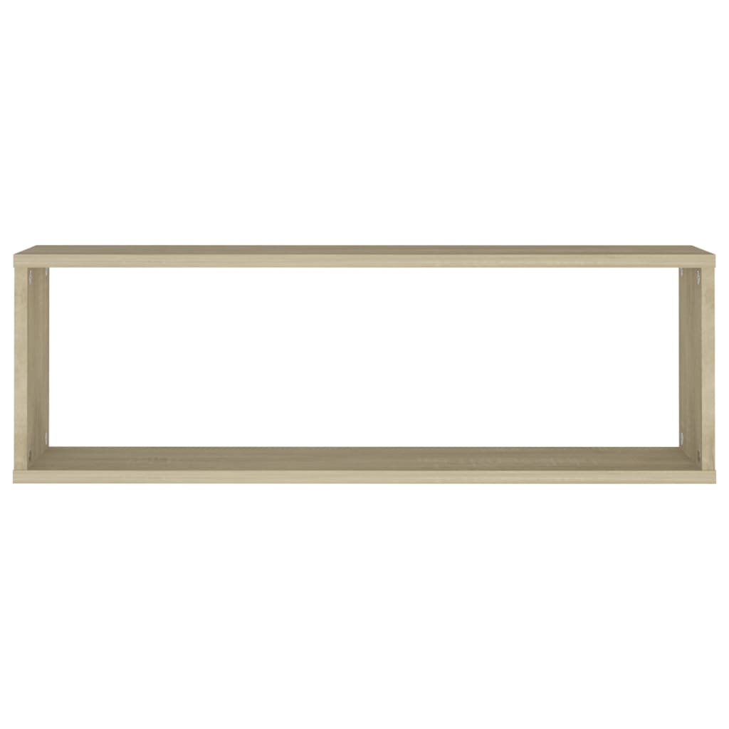 Mensole Parete Cubo 2pz Rovere Sonoma 80x15x26,5cm Multistrato 807115