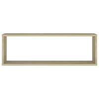 Mensole Parete Cubo 2pz Rovere Sonoma 80x15x26,5cm Multistrato 807115