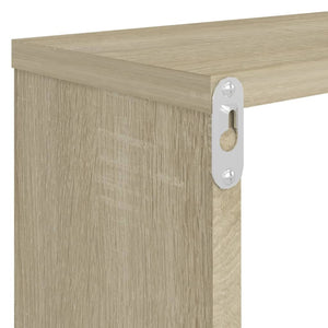 Mensole Parete Cubo 2pz Rovere Sonoma 80x15x26,5cm Multistrato 807115