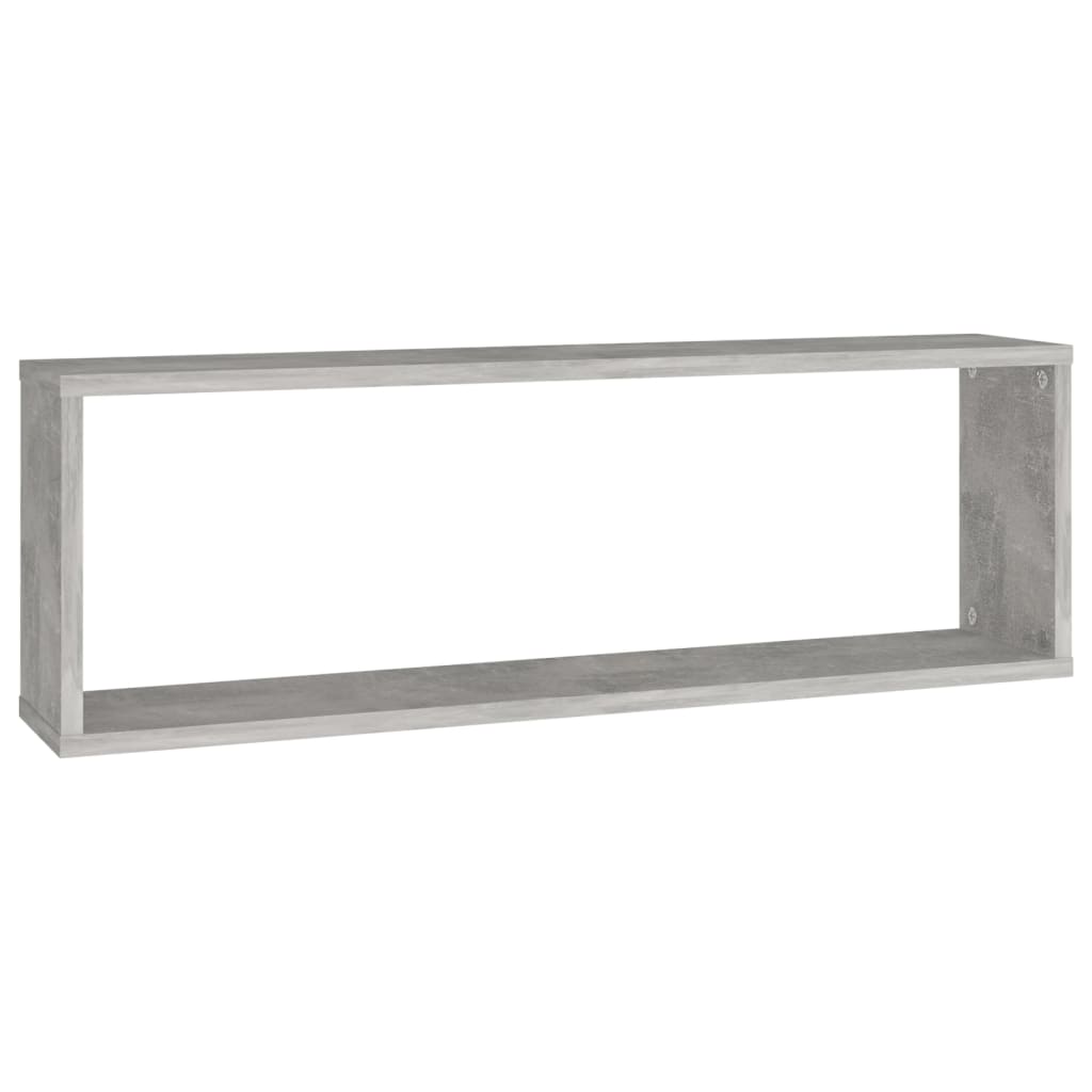 Mensole Parete Cubo 4pz Grigio Cemento 80x15x26,5cm Multistrato 807119