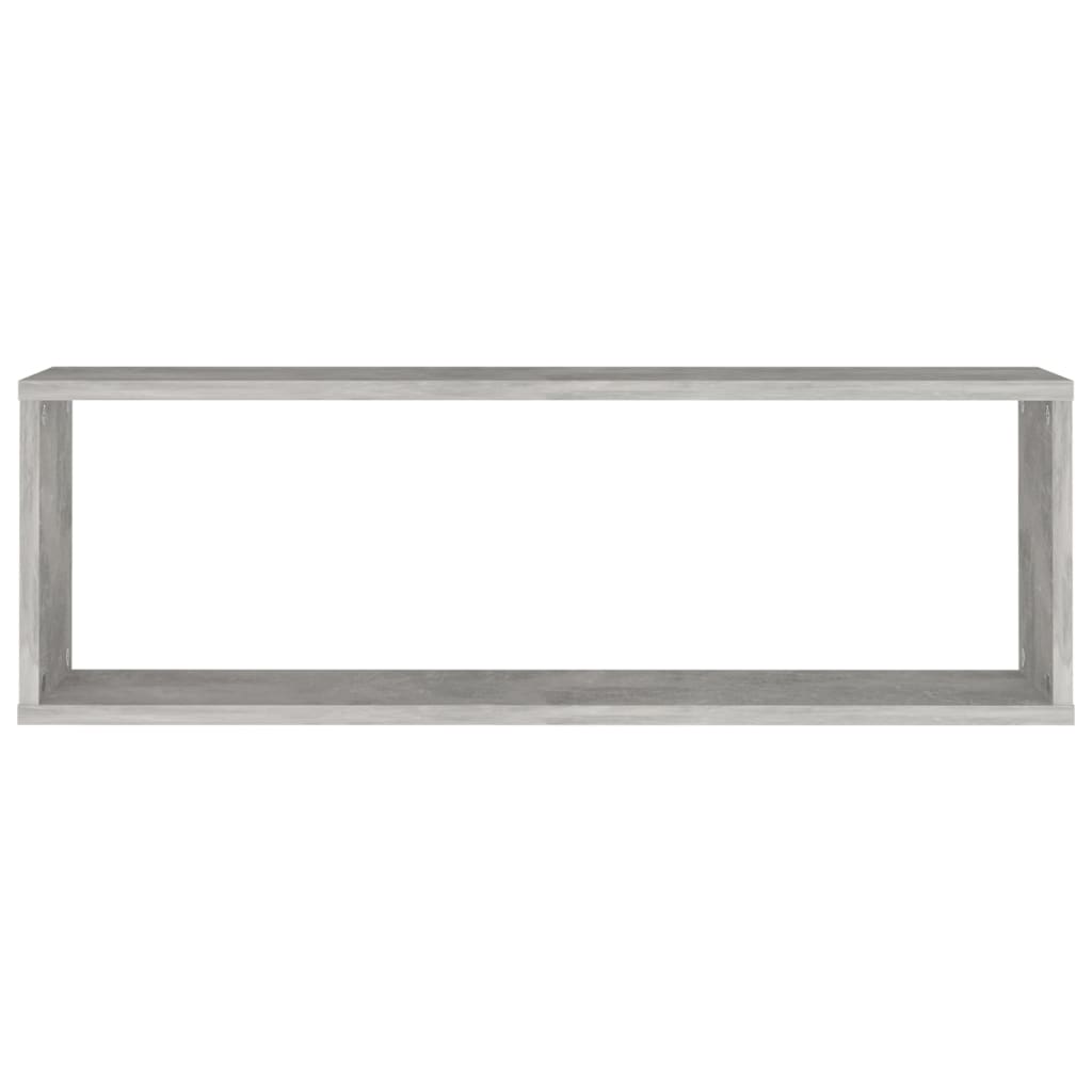 Mensole Parete Cubo 4pz Grigio Cemento 80x15x26,5cm Multistrato 807119