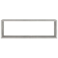 Mensole Parete Cubo 4pz Grigio Cemento 80x15x26,5cm Multistrato 807119