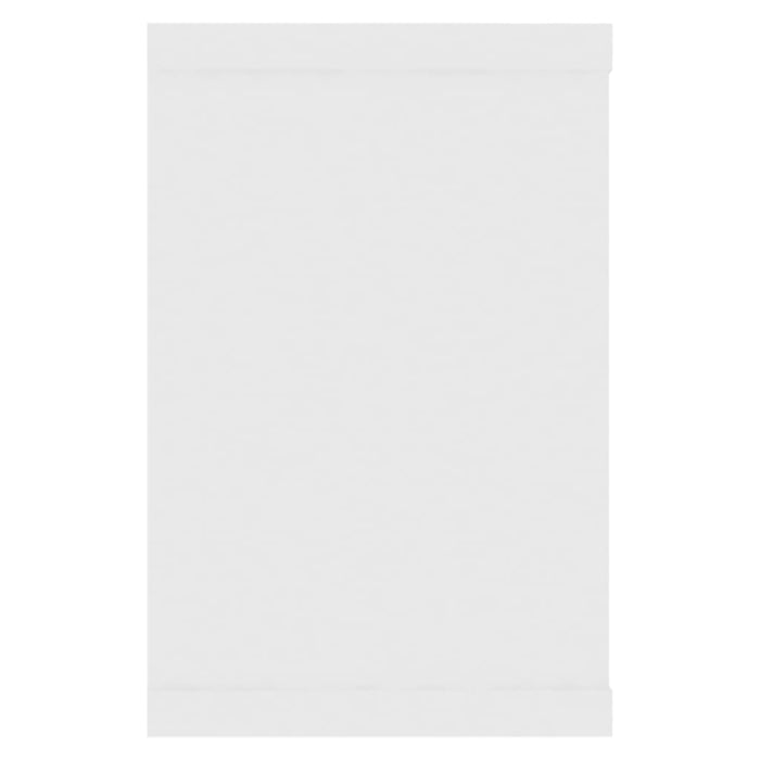 Mensole Parete a Cubo 2pz Bianche 60x15x23 cm Legno Multistrato 807133