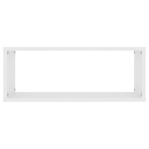 Mensole Parete a Cubo 4pz Bianche 60x15x23 cm Legno Multistrato 807134