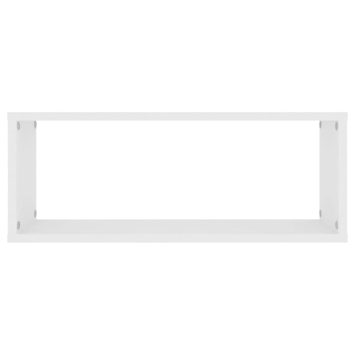 Mensole Parete a Cubo 4pz Bianche 60x15x23 cm Legno Multistrato 807134