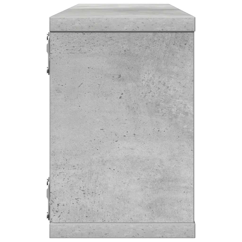 Mensole Parete a Cubo 4 pz Grigio Cemento 60x15x23 cm in Truciolato cod mxl 53912