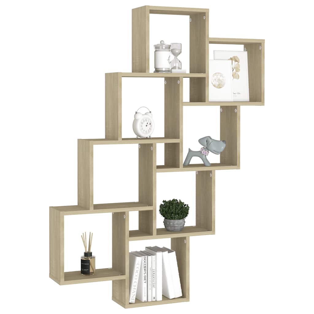 Mensola Parete Cubo Rovere Sonoma 90x15x119cm Legno Multistrato 807181