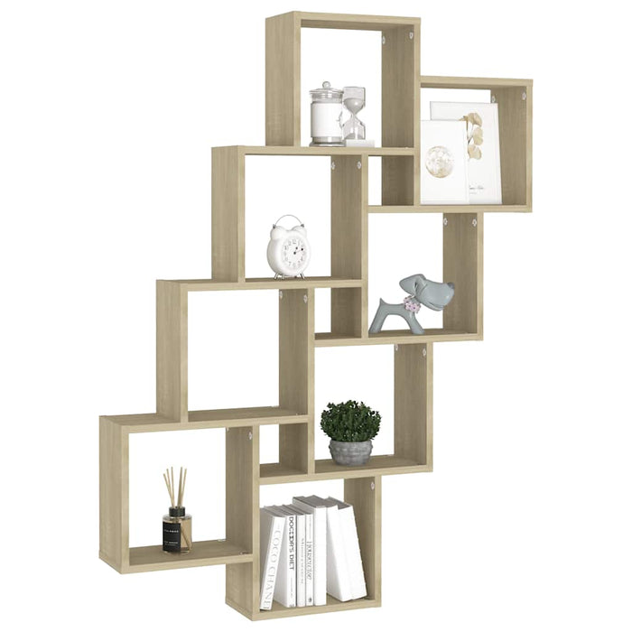 Mensola Parete Cubo Rovere Sonoma 90x15x119cm Legno Multistrato 807181