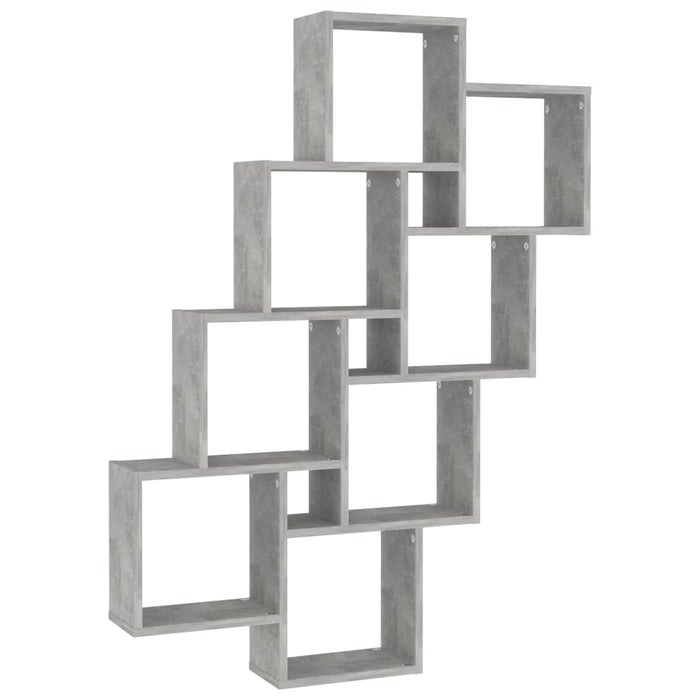 Mensola Parete Cubo Grigio Cemento 90x15x119 Legno Multistrato 807182