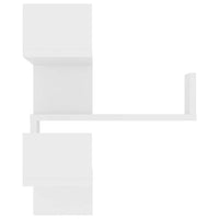 Mensole a Muro Angolari 2 pz Bianche 40x40x50 cm in Multistrato 807224