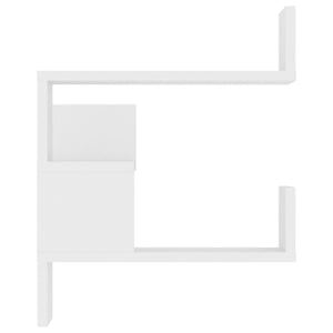 Mensole a Muro Angolari 2 pz Bianche 40x40x50 cm in Multistrato 807224