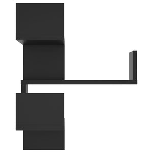 Mensole a Muro Angolari 2 pz Nere 40x40x50 cm in Multistrato 807226