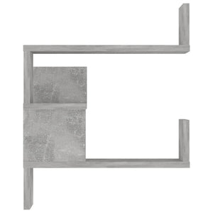 Scaffale Angolare a Muro Grigio Cemento 40x40x50 cm Multistrato 807231