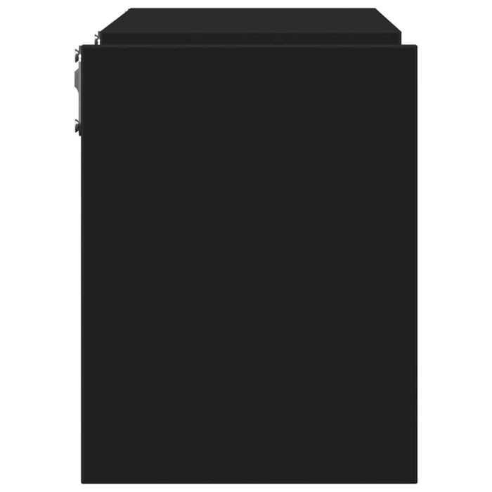 Mensole a Muro 2 pz Nere 100x15x20 cm in Truciolato cod mxl 33733