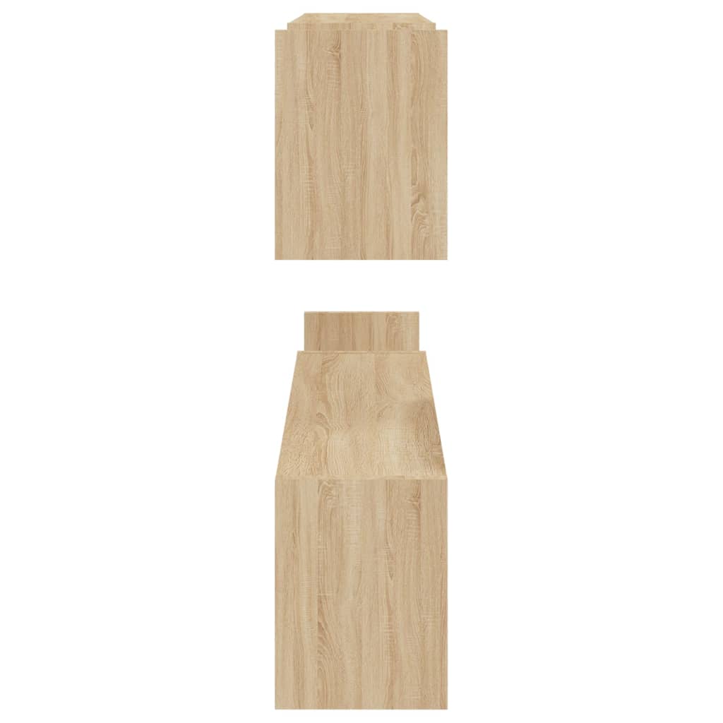 Mensole a Muro 2pz Rovere Sonoma 100x15x20 cm Legno Multistrato 807271