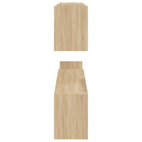 Mensole a Muro 2pz Rovere Sonoma 100x15x20 cm Legno Multistrato 807271