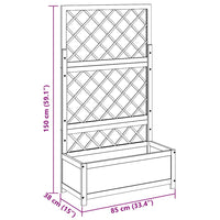 Letto Rialzato con Graticcio 85x38x150 cm in Massello di Acacia 316542