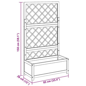 Letto Rialzato con Graticcio 85x38x150 cm in Massello di Acacia 316542