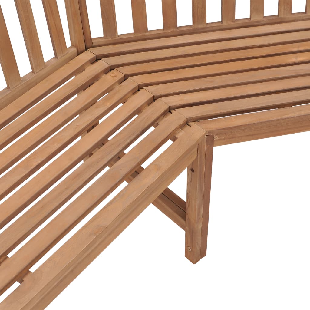 Panchina Angolare da Giardino 185x185x90 cm in Massello di Teak cod mxl 44643