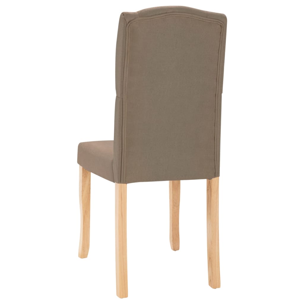 Sedie da Pranzo 4 pz Tortora in Tessuto 336908