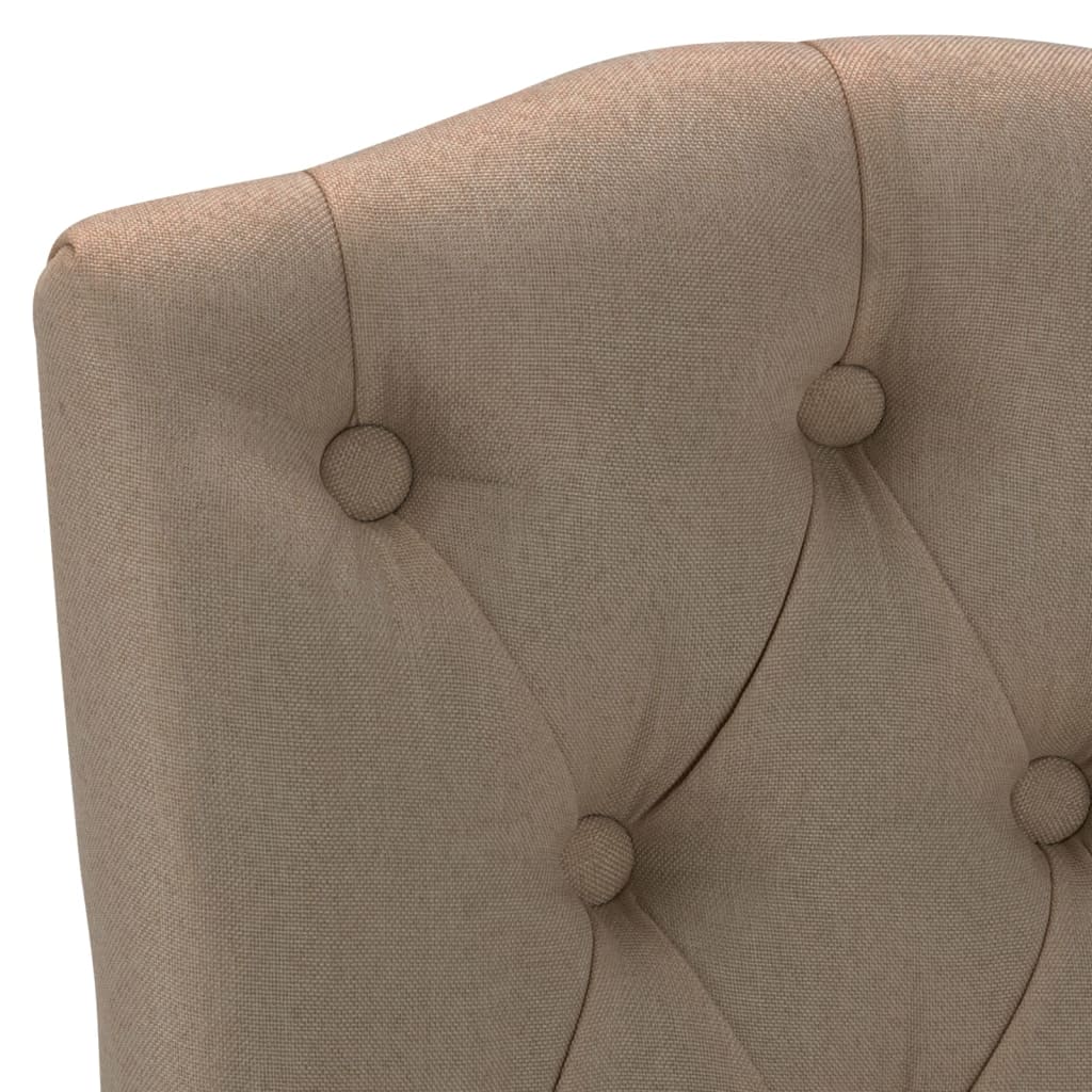 Sedie da Pranzo 4 pz Tortora in Tessuto 336908