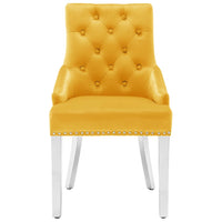 Sedie da Pranzo 2 pz Giallo in Velluto