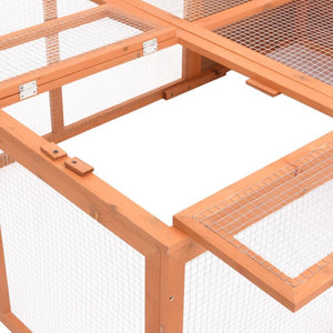 Gabbia per animali da giardino 150 x 100 x 50 cm in legno massello di abete 02_0000578