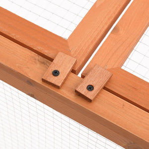 Gabbia per animali da giardino 150 x 100 x 50 cm in legno massello di abete 02_0000578