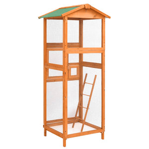 Gabbia per Uccelli 68x62x166 cm in Legno di Abete 171457