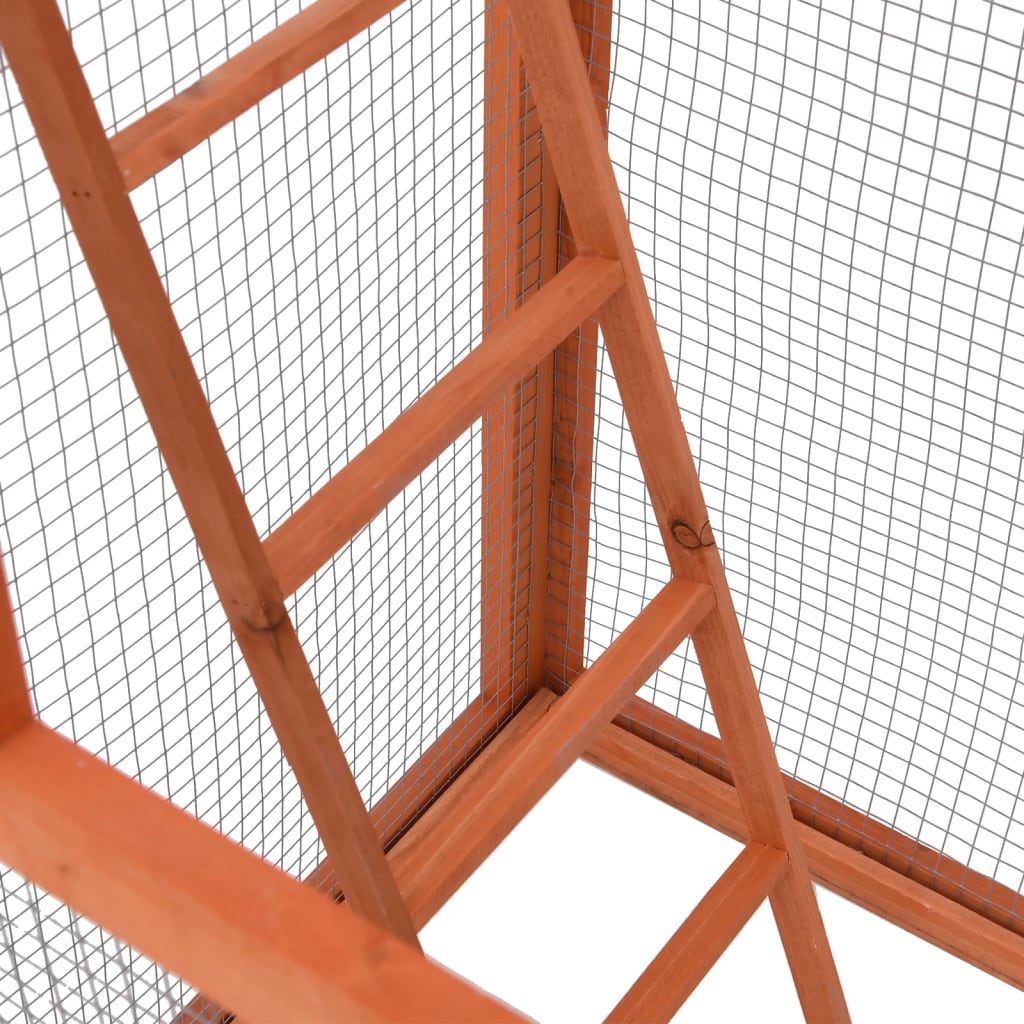 Gabbia per Uccelli 68x62x166 cm in Legno di Abete 171457