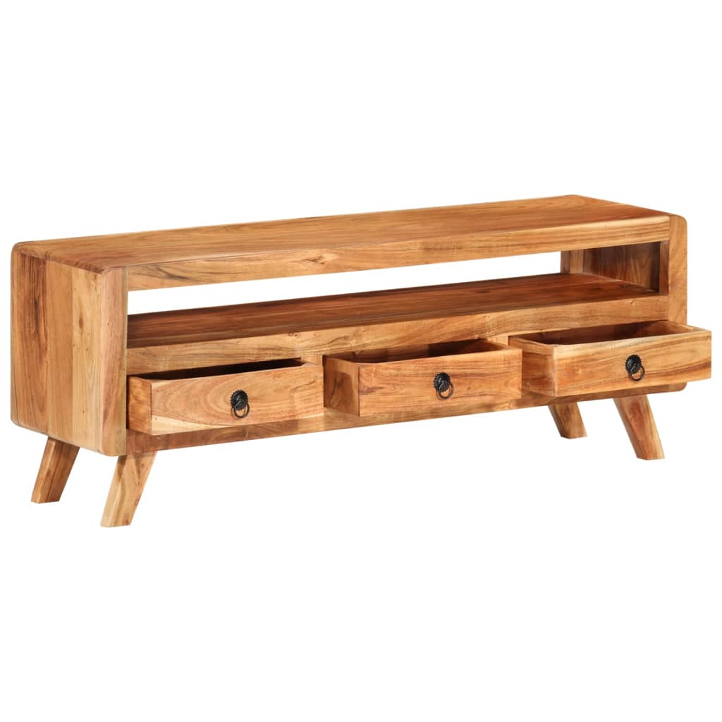 Mobile Porta TV-Mobile per TV-Credenza TV 110x30x40 cm in Legno Massello di Acacia 157617
