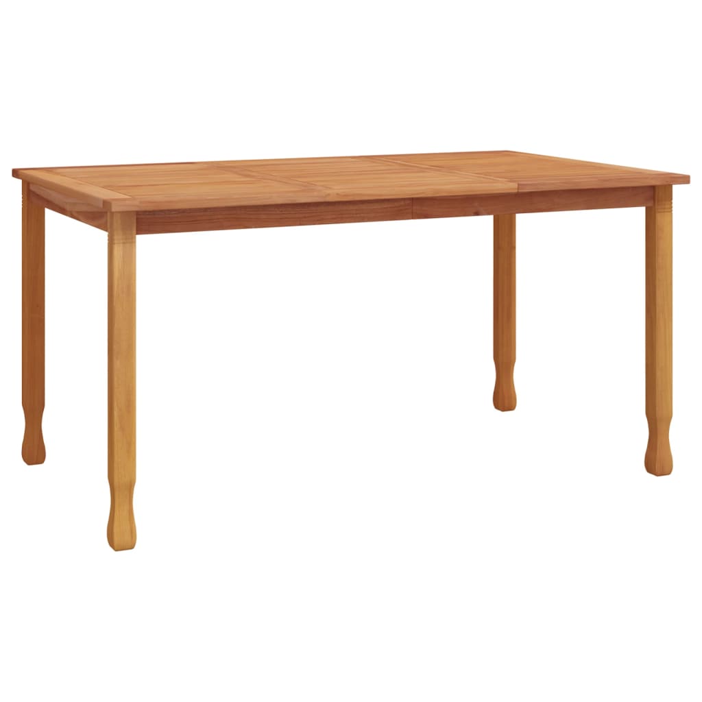 Tavolo da Pranzo da Giardino 150x90x75cm Legno Massello di Teak 316606