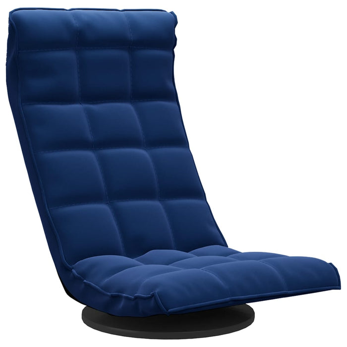 Sedia da Pavimento Girevole Blu in Velluto 336563