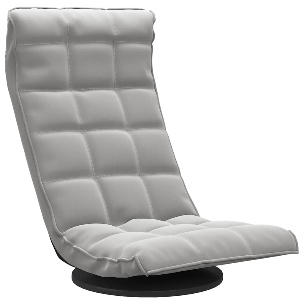 Sedia da Pavimento Girevole Grigio Chiaro in Velluto 336564