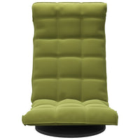 Sedia da Pavimento Girevole Verde Chiaro in Velluto 336567