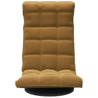 Sedia da Pavimento Girevole Marrone in Velluto 336572