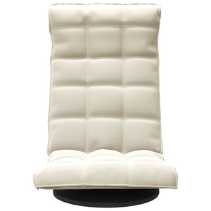 Sedia da Pavimento Girevole Crema in Velluto 336573