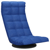 Sedia da Pavimento Girevole Blu in Tessuto 336578