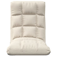 Sedia a Sdraio da Terra Pieghevole Crema in Tessuto 336586