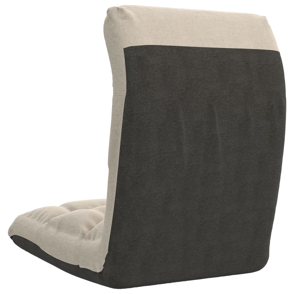 Sedia a Sdraio da Terra Pieghevole Crema in Tessuto 336586