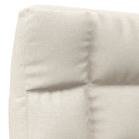 Sedia a Sdraio da Terra Pieghevole Crema in Tessuto 336586