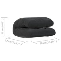 Sedia da Pavimento Pieghevole Nera in Tessuto cod mxl 60024